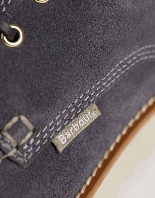 Barbour Aydon Derby suede lace up shoe in slate grey, 5 of 5