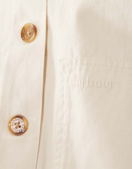 Barbour Aylesby lightweight overshirt in ecru, 4 of 4