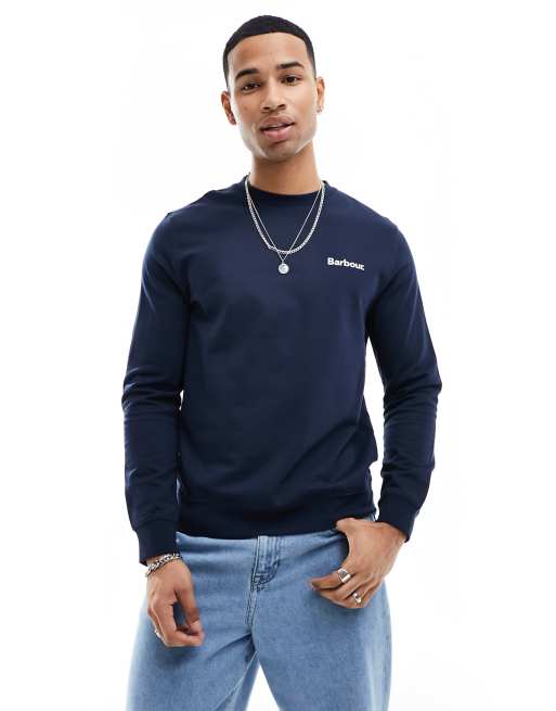 Barbour back logo sweatshirt in navy