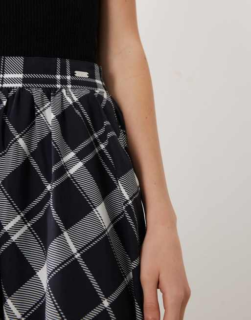Barbour Baiton tartan check midi skirt in navy, 5 of 5