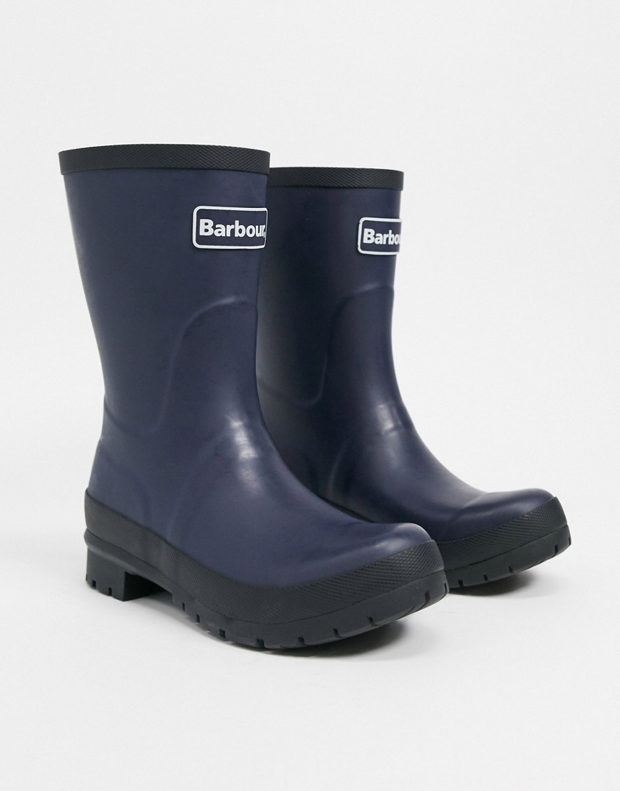 Barbour - Banbury - Halfhoge regenlaarzen met logodetail in marineblauw-Zwart