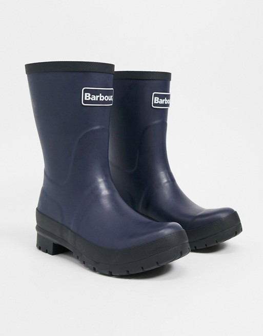 Barbour Banbury mid-cut wellington boots with logo detail in navy