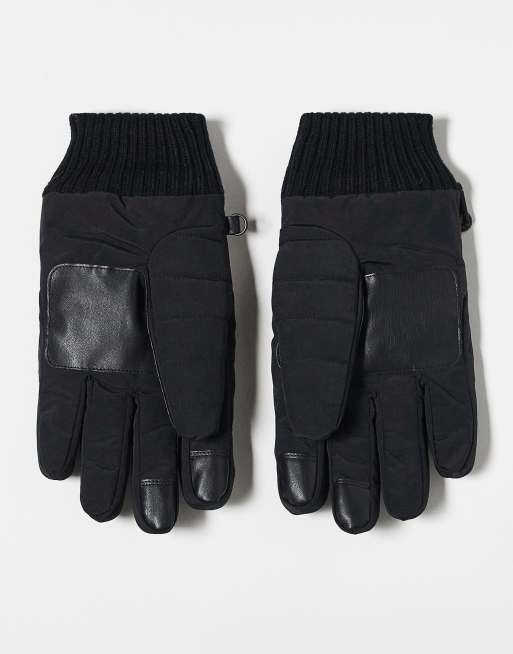 Barbour Banff quilted gloves in black - BLACK, 2 of 3