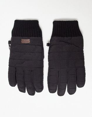 Barbour Banff quilted gloves in black