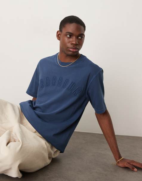 Barbour Banford relaxed fit t-shirt in dark denim - view 1
