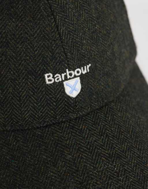 Barbour Barlow wool blend logo cap in green, 2 of 3
