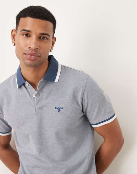 Barbour barnard polo shirt in dark denim - view 1