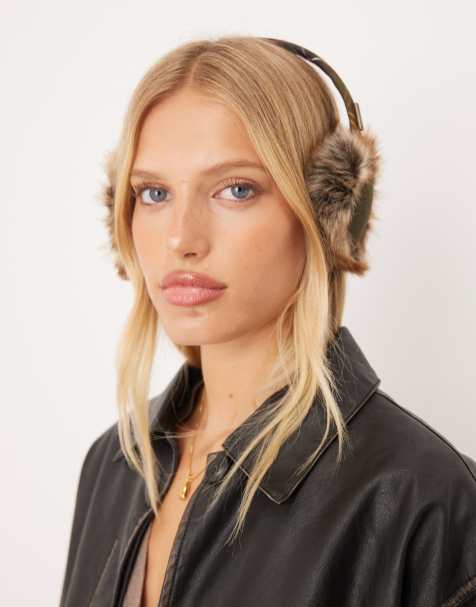 Barbour Barrhill ear muffs in classic tartan - view 1