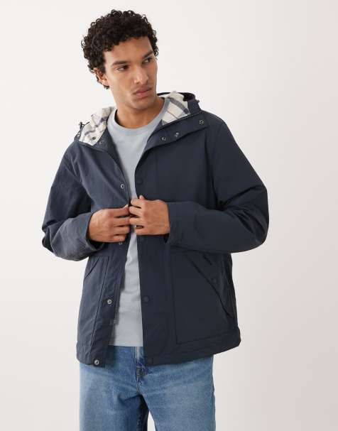 Barbour Baywick showerproof hooded jacket in navy - view 1