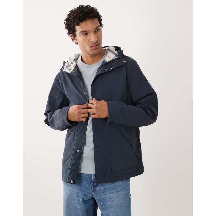 Barbour Baywick showerproof hooded jacket in navy | ASOS
