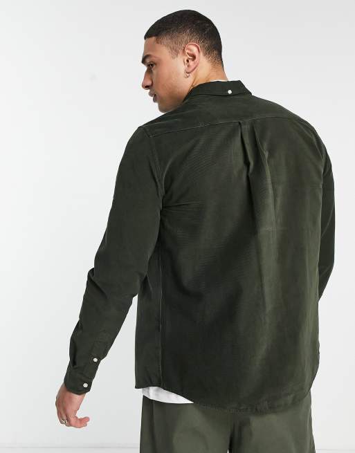 Barbour Beacon Balfour corduroy patchwork shirt in dark green ASOS