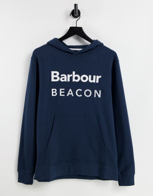 Barbour Beacon Bankside large logo hoodie in navy