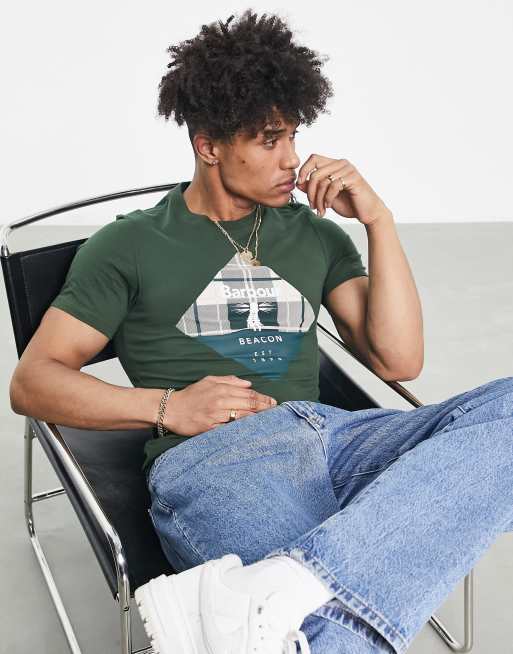 Barbour green t store shirt