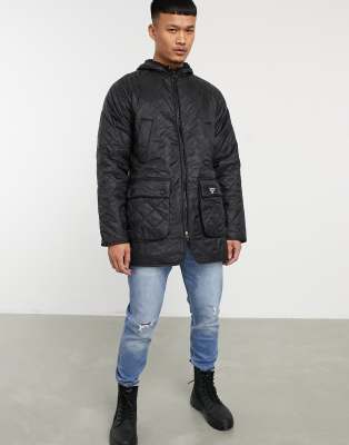 barbour black hooded jacket