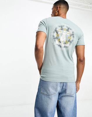 Barbour Beacon Brathay graphic t-shirt with back print in light blue - ASOS Price Checker