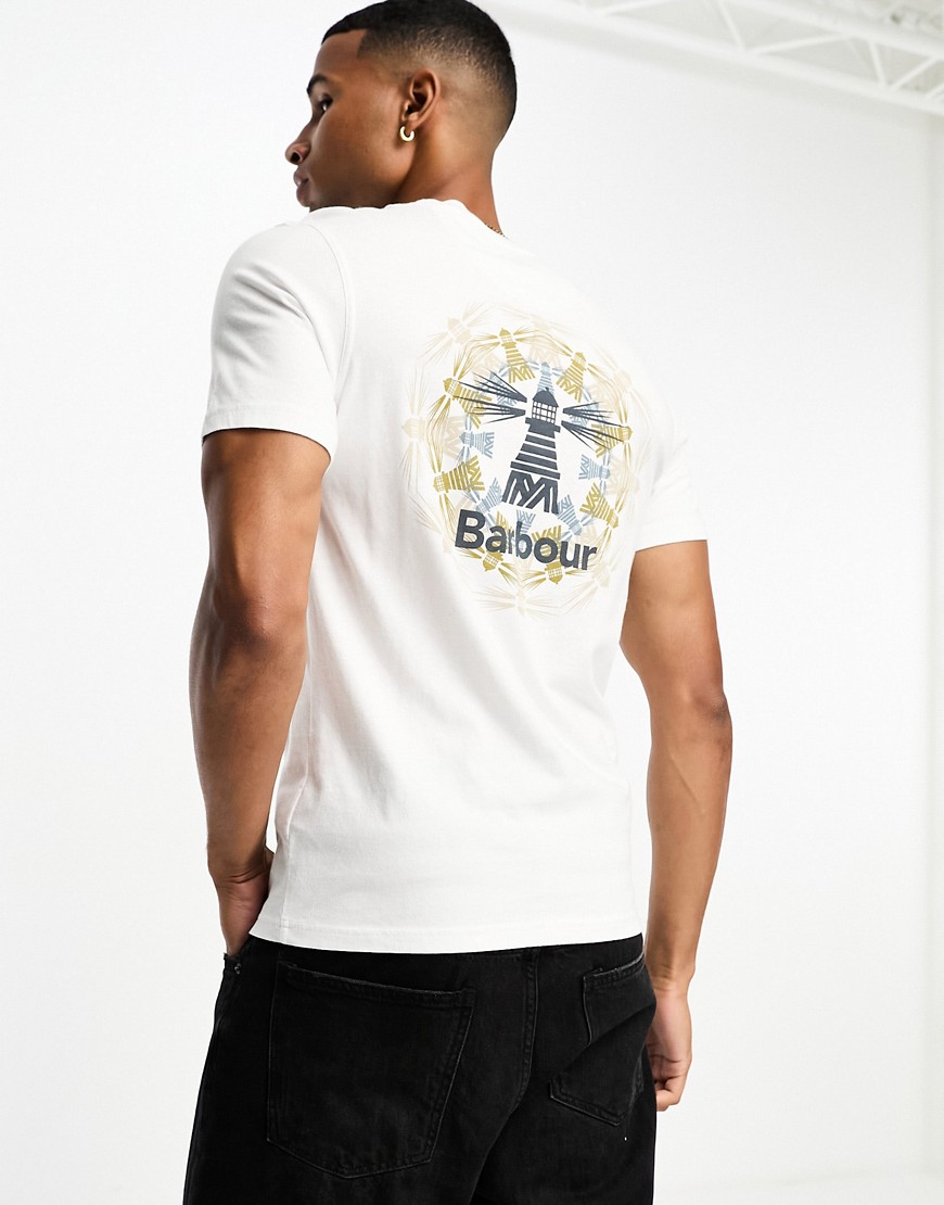 Barbour Beacon Brathay graphic t-shirt with back print in white