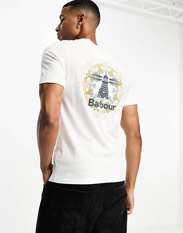 Barbour Beacon - brathay graphic t-shirt with back print in white