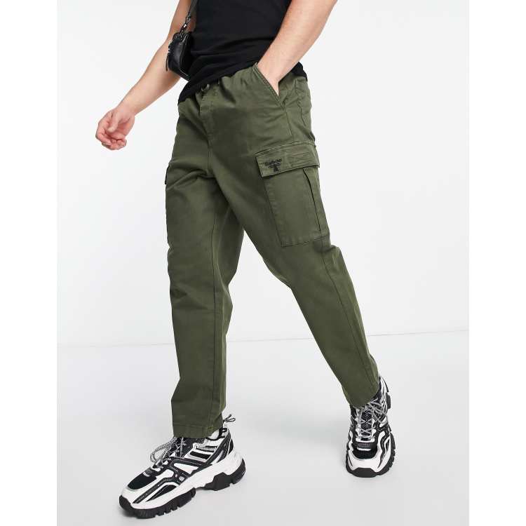 Olive green cargo pants mens discount slim fit