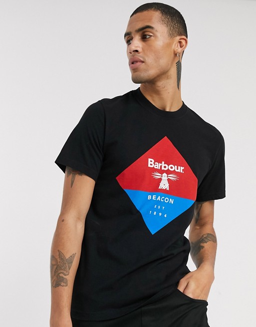 Barbour Beacon diamond logo t-shirt in black