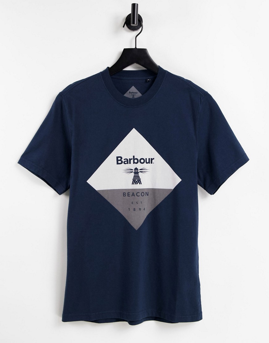 Barbour Beacon diamond logo T-shirt in navy