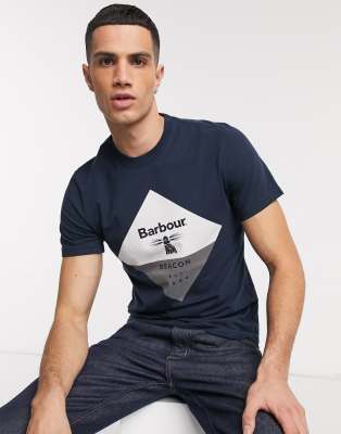 Barbour Beacon diamond t-shirt in navy