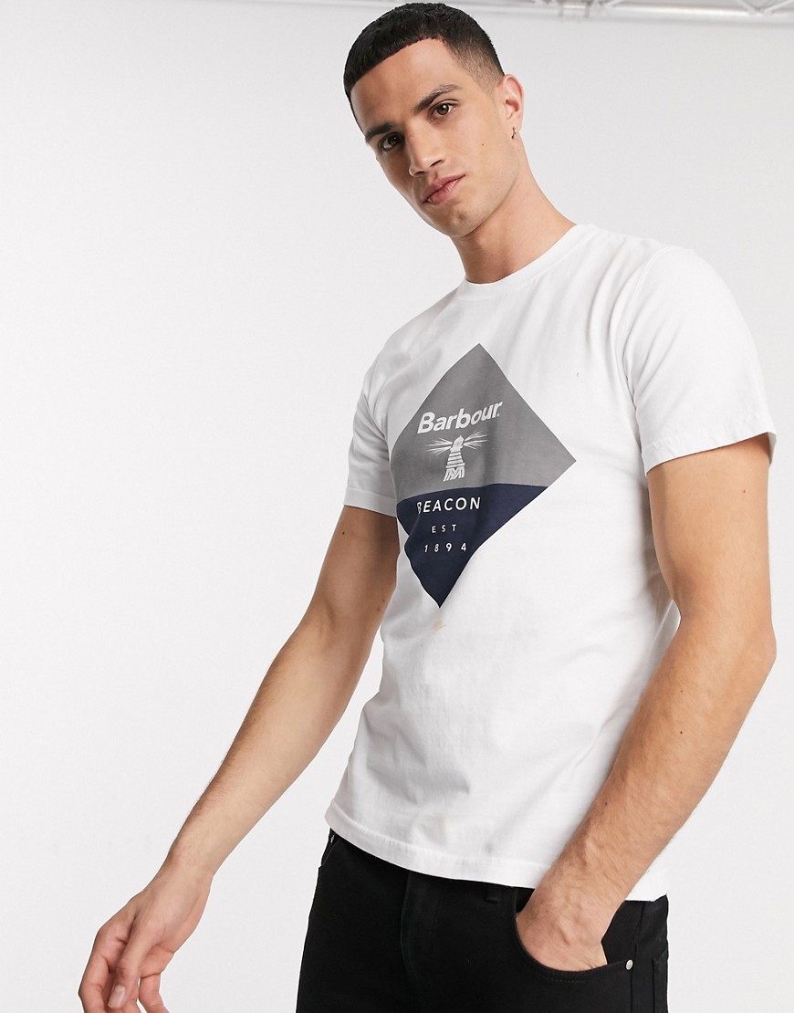 Barbour Beacon - Diamond - T-shirt in wit