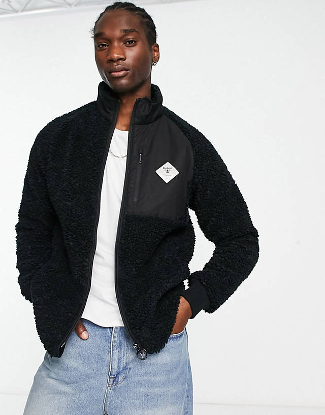 Barbour Beacon - fell fleece zip sweatshirt in black
