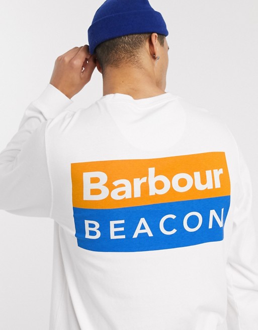 Barbour Beacon Hill long sleeve t-shirt in white