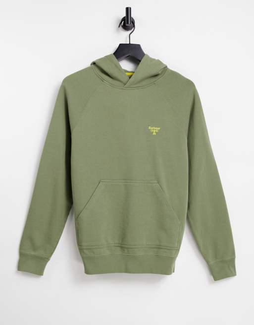 Barbour Beacon – Khakifärgad huvtröja med liten logga