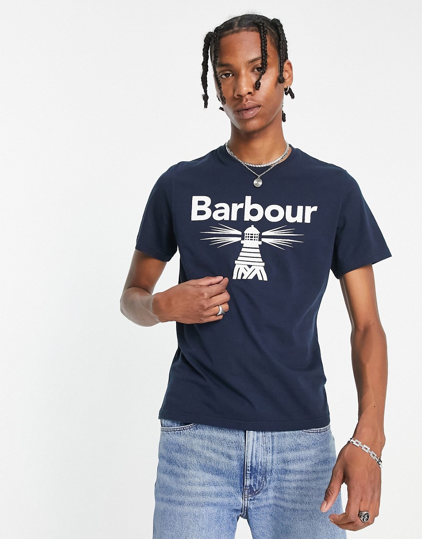 Barbour Beacon large logo t-shirt in navy