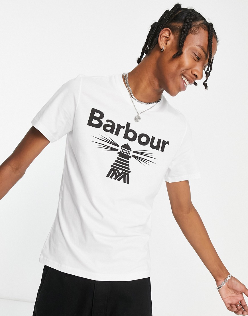 Barbour Beacon large logo t-shirt in white