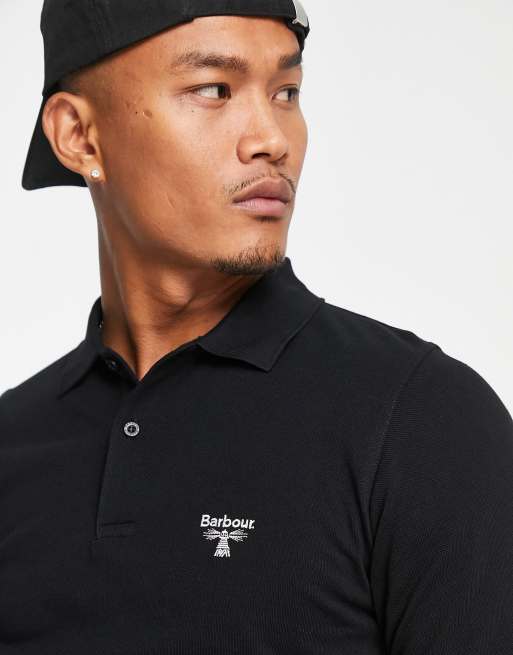 Barbour black shop polo