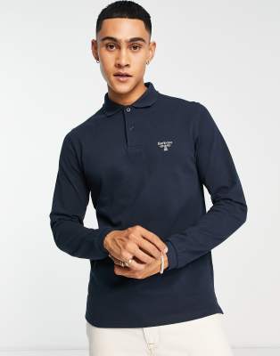 Barbour Beacon Long Sleeve Polo In Navy