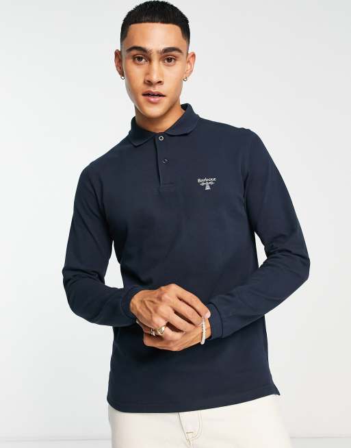 Barbour navy on sale polo shirt