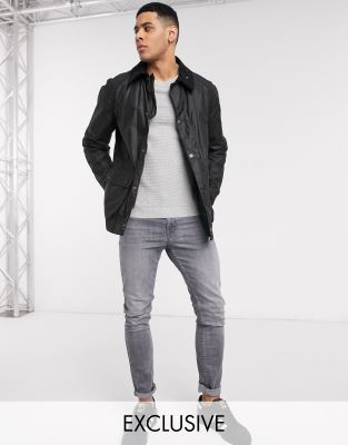 Barbour Beacon Morgan jacket in black Exclusive at ASOS