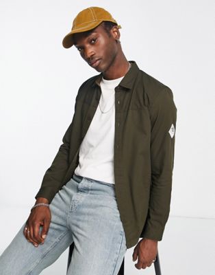 Barbour Beacon panelled overshirt in green