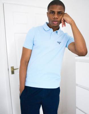 Barbour Beacon polo in light blue | ASOS