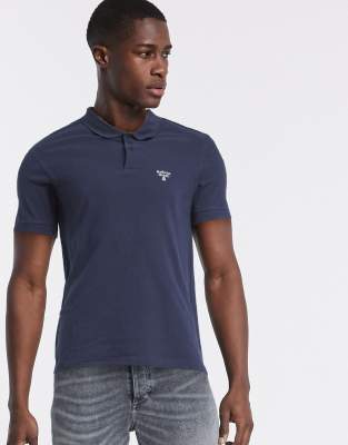 barbour navy polo shirt