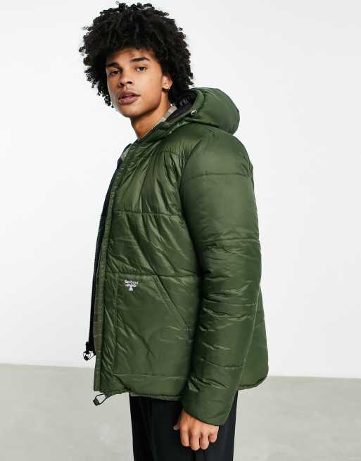 Barbour Beacon reversible hike quilted jacket in black ASOS