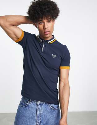 Barbour Beacon Solent Tipped Polo In Navy