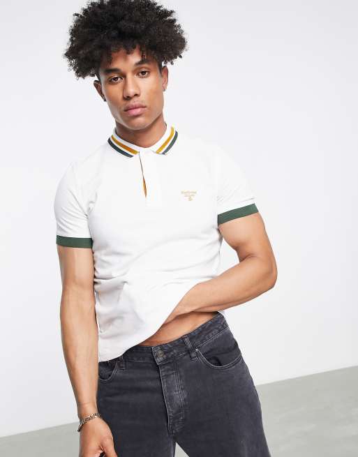 White barbour 2024 polo shirt