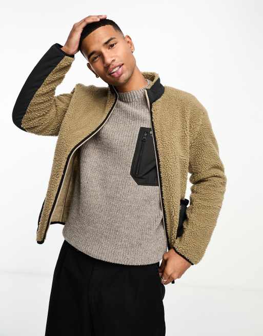 Barbour Beacon – Starling – Fleece-Jacke in Braun mit Reißverschluss
