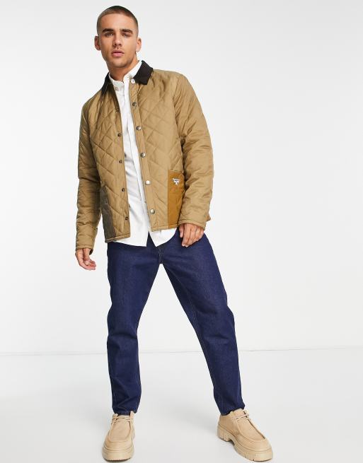 Barbour Beacon Starling patch quilted jacket in stone