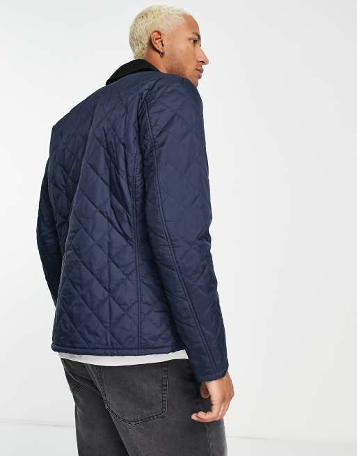 Barbour beacon navy clearance quilted jacket