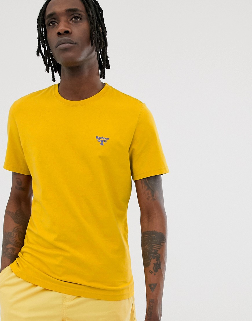 Barbour Beacon - T-shirt gialla con piccolo logo-Giallo