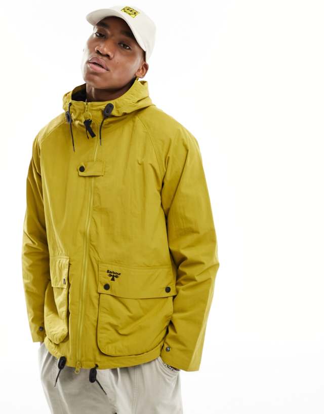 Barbour Beacon Tern Bedale casual utility hooded jacket in mustard 