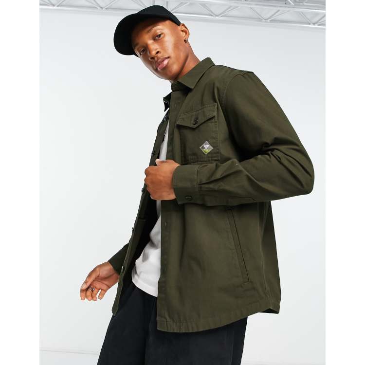 Barbour Beacon twill overshirt in green