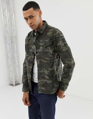 barbour overshirt camo