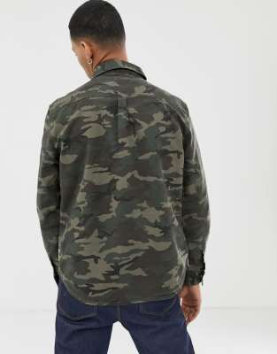 Barbour Beacon Wyke overshirt in camo 