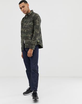 Barbour Beacon Wyke overshirt in camo 